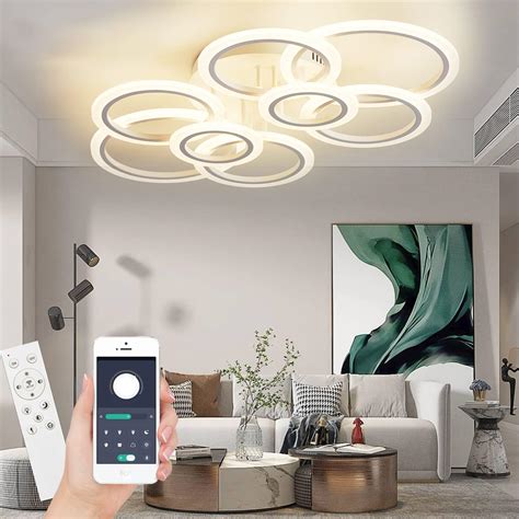 Narwhal Plafoniera Led Soffitto Dimmerabile Anello Design Moderna