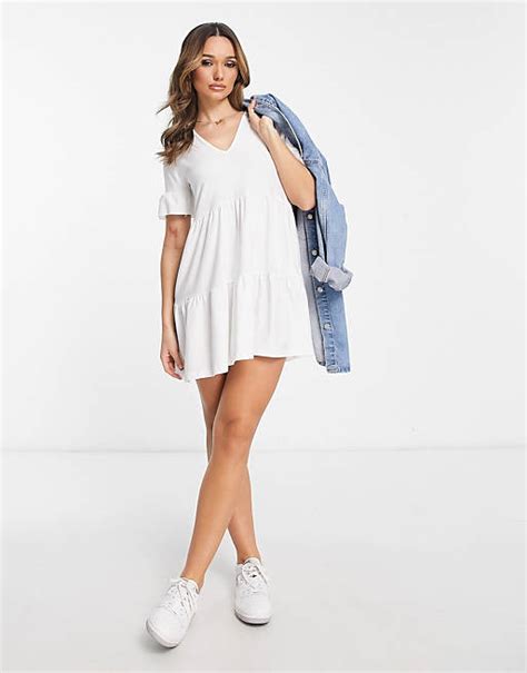 Rebellious Fashion Mini Smock Dress In White Asos