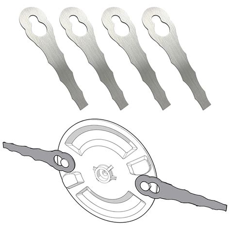 Stainless Steel Blades For STIHL FSA 45 FSA 57 Trimmer Lawn Mower