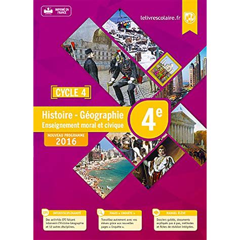 Histoire Geographie Emc 4eme Manuel Dar Soulami Al Hadita