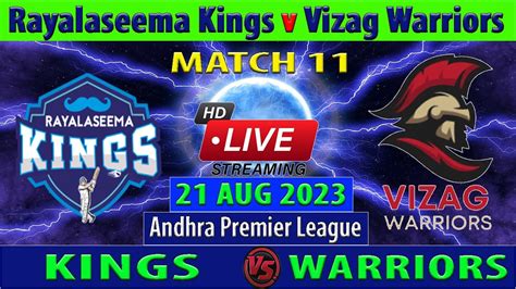 Rayalaseema Kings Vs Vizag Warriors RK Vs VW Andhra Premier League