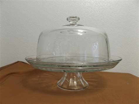 Vintage Cake Dish With Glass Dome Lid