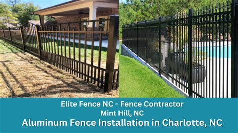 Aluminum Fence Installation In Charlotte Nc Elite Fence Nc Youtube