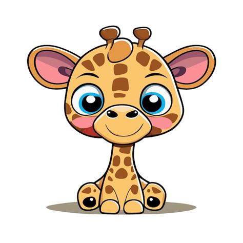 Giraffen Charakter Clipart Grafik Premium Vektor