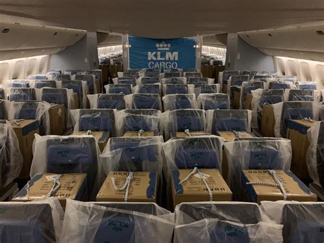 klm introduces cargo  cabin carrying cargo  passenger seats