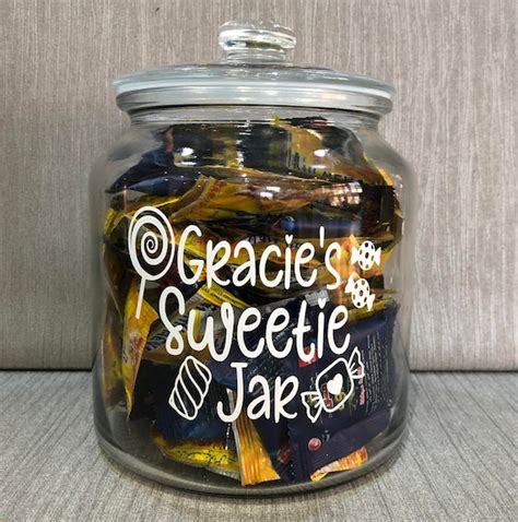 Personalised Sweet Jar Add Your Own Name Message Etsy Uk