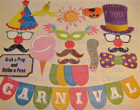 Pdf Circus Carnival Photo Booth Propsdecorationscraft Etsy