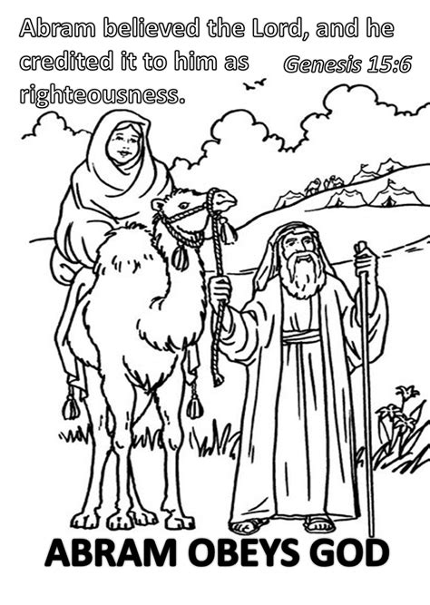 God Calls Abraham Page Coloring Pages