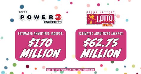 Lotto Texas Jackpot Estimated Annuitized 6275 Million For The