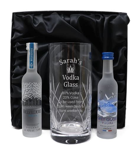 Engraved Vodka Glass Regalo