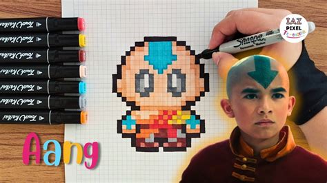 como pintar  aang de avatar en pixel art tutorial paso  paso youtube