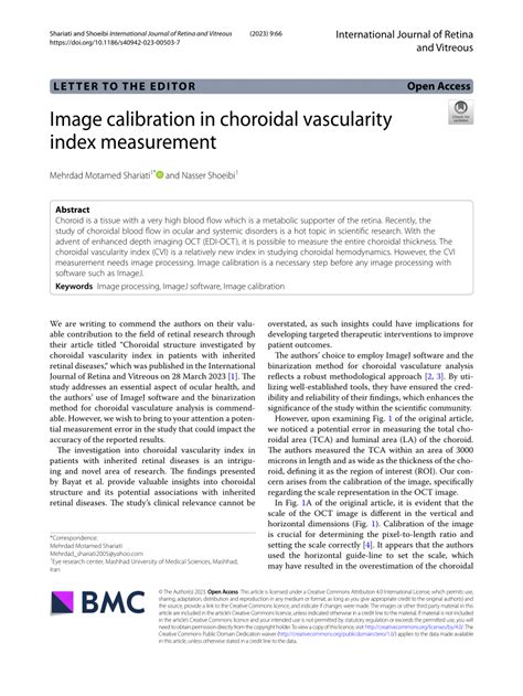 Pdf Image Calibration In Choroidal Vascularity Index Measurement