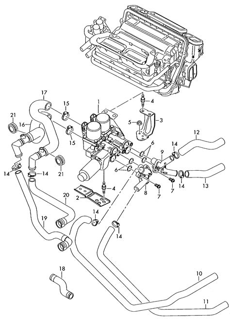 Audi A8 S8 Quattro 2003 2007 Coolant Hoses And Pipes Valve Unit