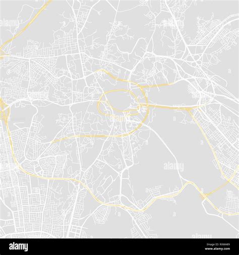 Downtown vector map of Mecca, Saudi Arabia. This printable map of Mecca contains lines and ...