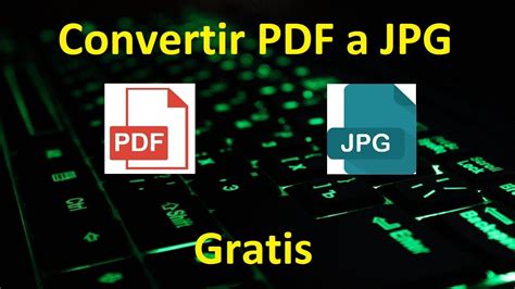 Convertir PDF a o Imágen Tutorial YouTube