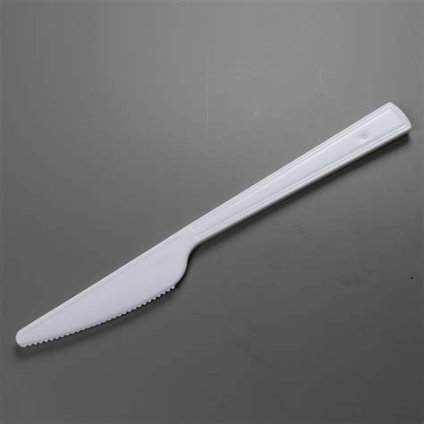 Faca De Rocambole - Faca de Plástico Branco PLUS 180mm 18x100un