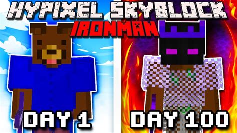 I Survived 100 Days In HYPIXEL SKYBLOCK Here S What Happened YouTube