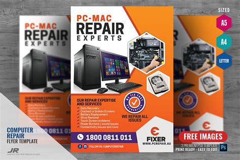 Computer Repair Services Flyer | Creative Flyer Templates ~ Creative Market