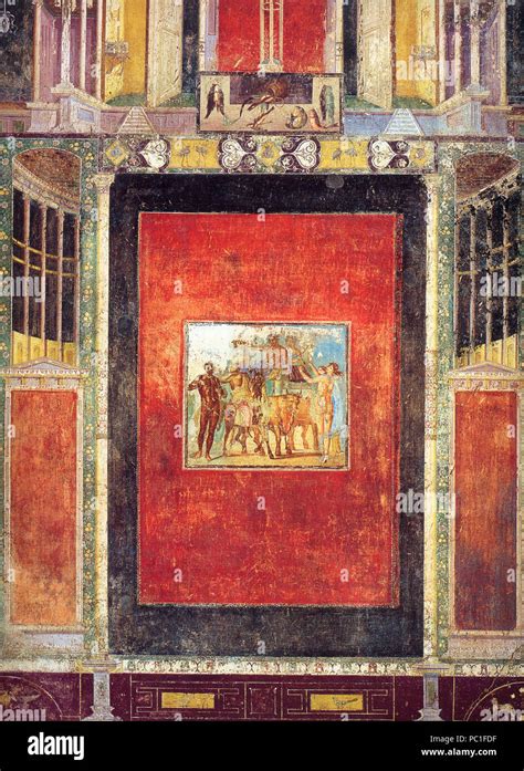 492 Pompeii - Casa di Marco Lucrezio Frontone - Tablinum Stock Photo ...