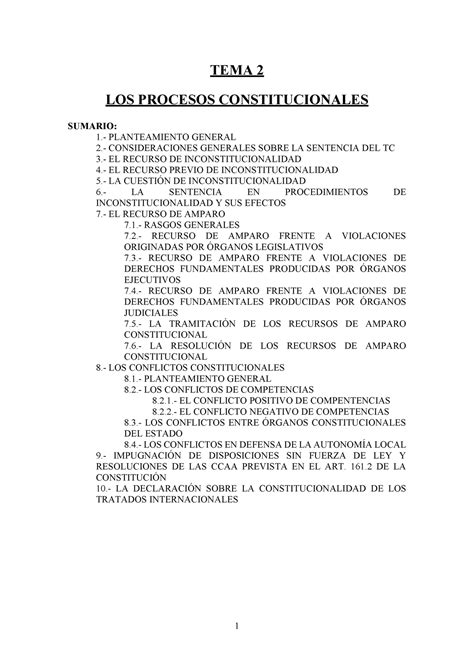 TEMA 2 LOS Procesos Constitucionales TEMA 2 LOS PROCESOS