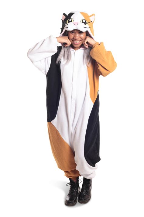 Calico Cat Kigurumi Adult Animal Onesie Costume Pajama By Sazac