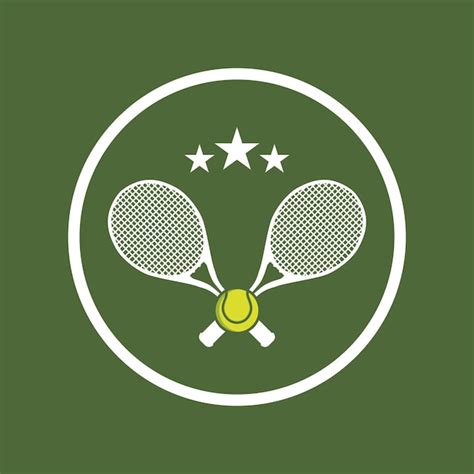 Logo De Tennis Avec Modèle De Raquette Et Slogan Vecteur Premium