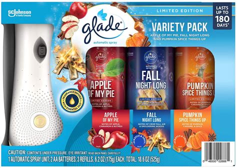 Glade Automatic Spray Kit Limited Edition Fall Variety Pack Apple Of