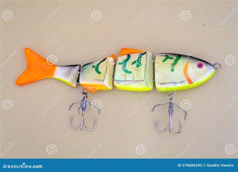 Handmade Very Large Fishing Lure For Catching Big Fish Stock Image