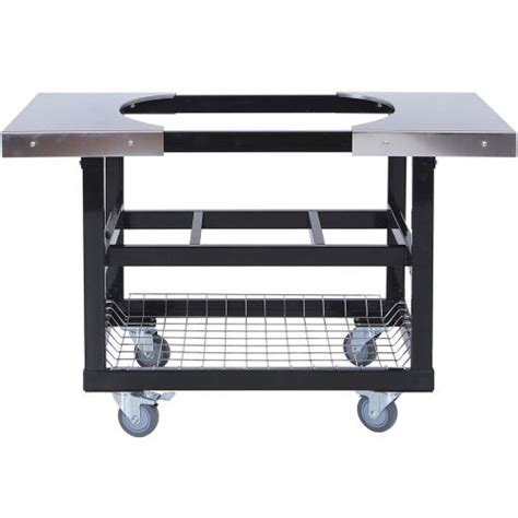 Primo Powder Coated Steel Kamado Cart With Stainless Shelves For Oval