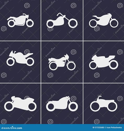 Motorcycles Icons Stock Illustration Illustration Of Engine 57332680