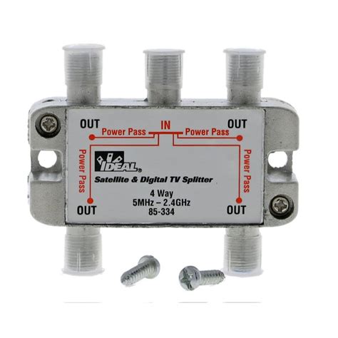 Ideal 5 Mhz 24 Ghz 4 Way Digital Splitter Standard Package 2 Splitters 85 334 The Home Depot