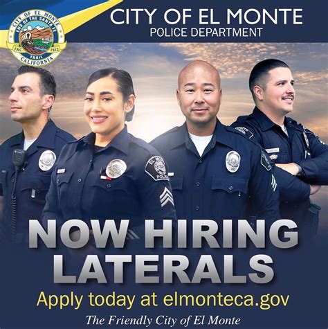 El Monte PD on Twitter: "Are YOU looking to lateral 👮🏻‍♂️👮🏻‍♀️? Want ...