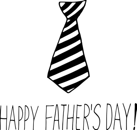 tie and lettering of happy father day. hand drawn doodle style