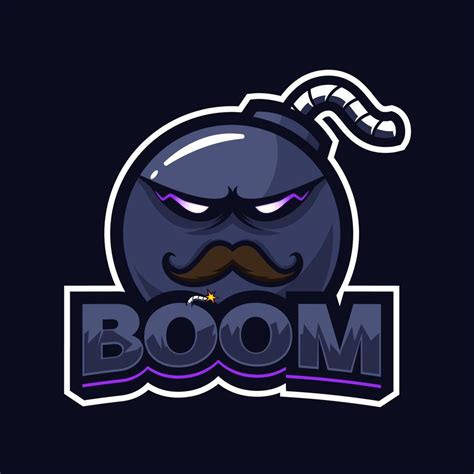 bomb logo. boom illustration with esport concept 10852962 Vector Art at ...