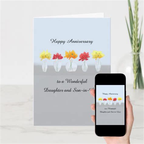 Daughter And Son In Law Wedding Anniversary Card Zazzle