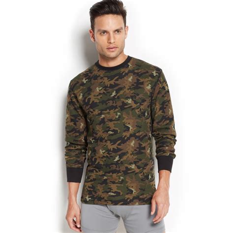 Lyst Ralph Lauren Polo Mens Camo Print Waffle Knit Thermal Pajama Tshirt For Men