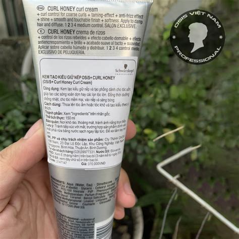 Schwarzkopf Osis + Curl Honey cho tóc xoăn rối (NEW)