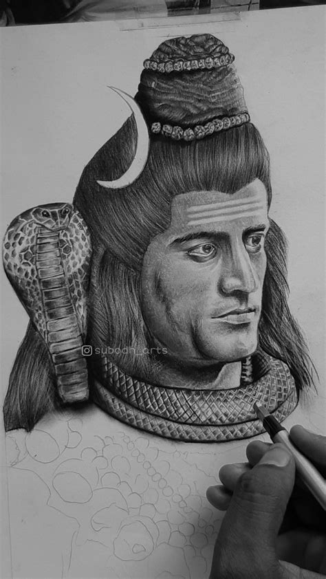 Pencil Drawing Of Shiv Shankar Drawing Bholenath Sketch Of Mahadev By Subodh Arts Easy