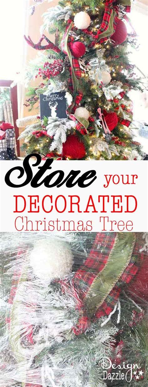 Christmas Tree Storage Ideas How To Efficiently Wrap And Store A Decorated Tree Christmas Tree