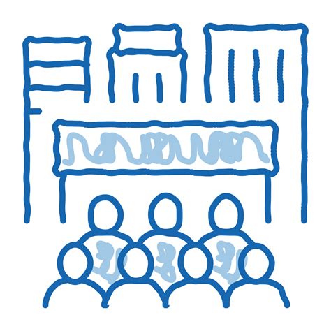 people tourists on excursions doodle icon hand drawn illustration