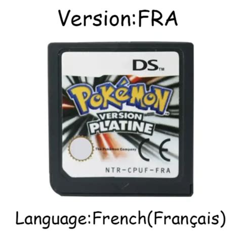 Cartouche De Jeu Vid O Nintendo Ds Language Fr Pok Mon Version Platine