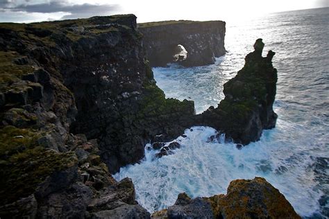 Wild Ocean Sea Cliffs Near Stykkisholmur Iceland By Antony