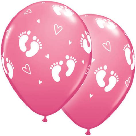 Baby Girl Pink Footsies Feet Latex Balloons – Jeckaroonie Balloons