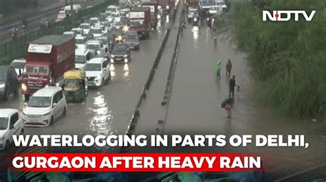 Waterlogging In Parts Of Delhi Gurgaon After Heavy Rain Other Top