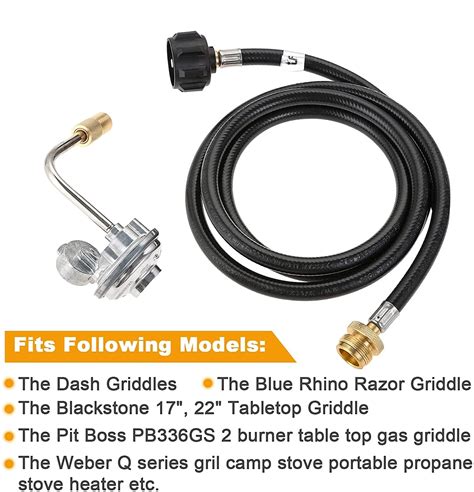 Grill Connectors And Hoses Patio Lawn And Garden X Home 12 Feet Propane Tank Adapter Hose Assembly