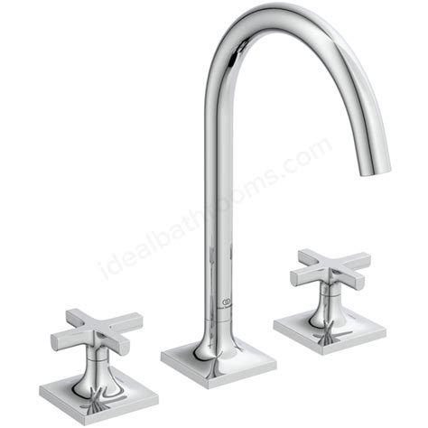 Atelier Joy Neo Dual Control Deck Mounted 3 Tap Hole Basin Mixer W