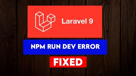 Fixed Laravel Breeze Npm Run Dev Not Working Youtube