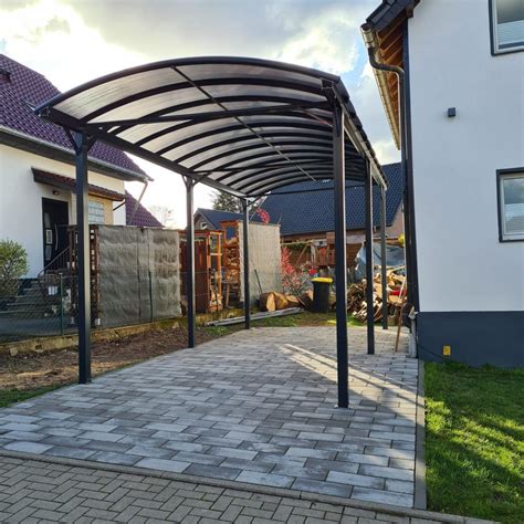 Aluminium Carport Anthrazit X M Polycarbonat Mm X Metal