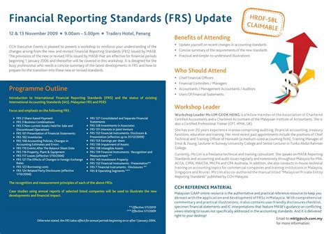 Financial Reporting Standards FRS Update CCH Malaysia