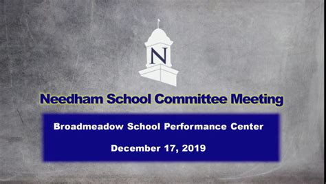 Needham School Committee December 17 2019 Tnc Free Download